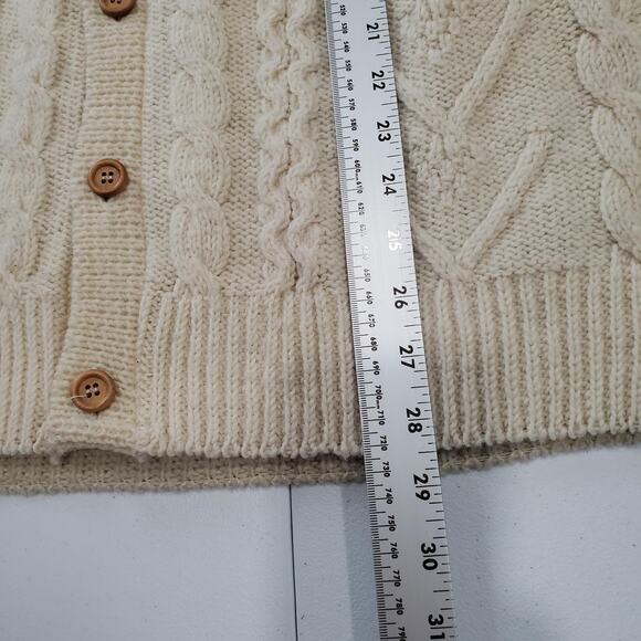 Colonial Concepts Sweater Mens Large Fisherman Wool Button Cardigan New Zealand - Picture 7 of 9